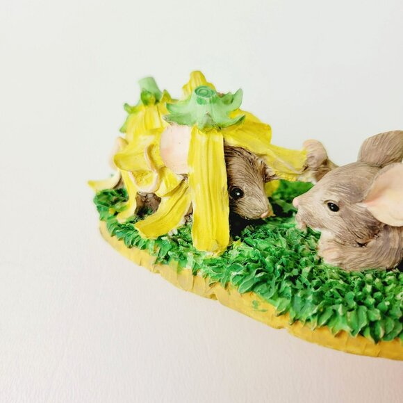 Rare Silvestri Charming Tails Hide Seek Mice Figurine 1993 Early Piece Retired - Picture 5 of 10